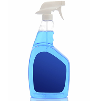 Photo of blue Windex bottle