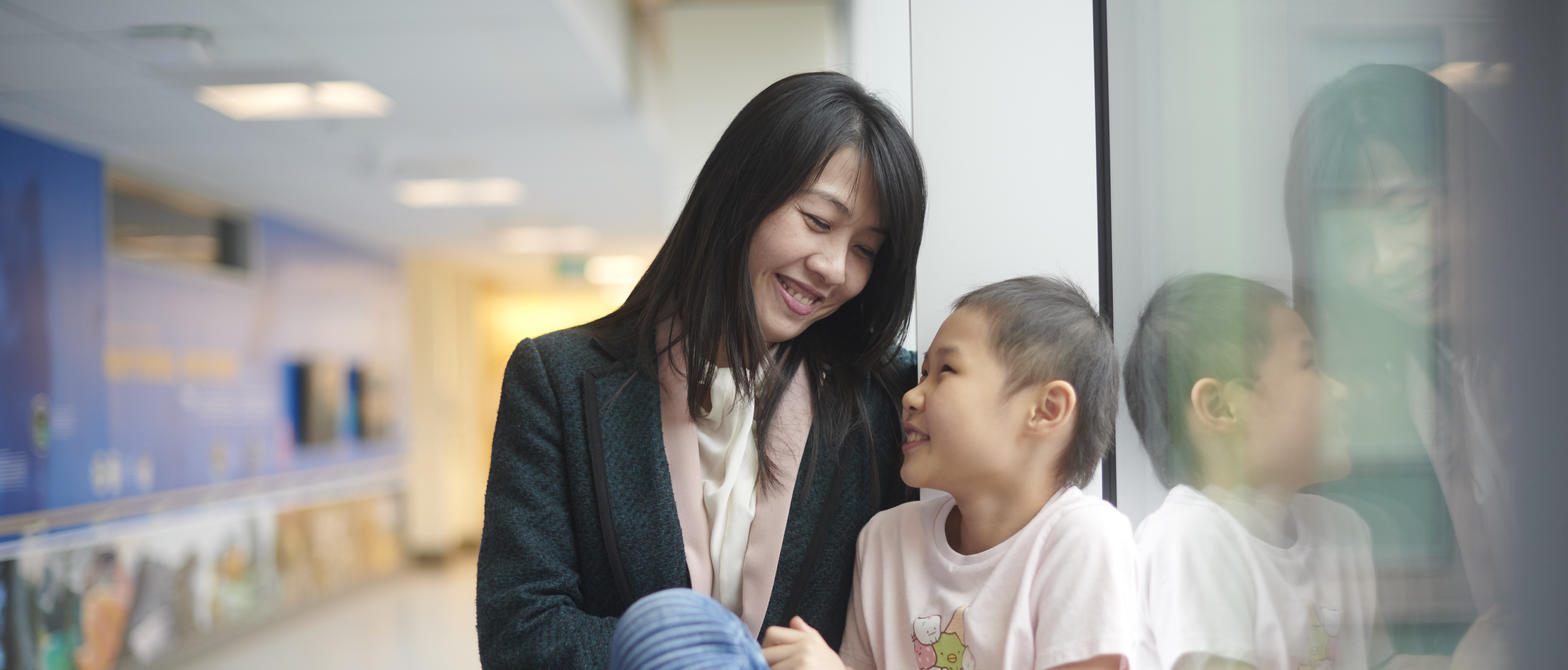 Image of child with parent