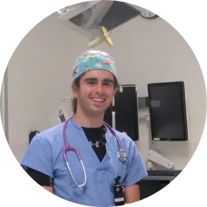 Smiling nurse in scrubs with stethoscope