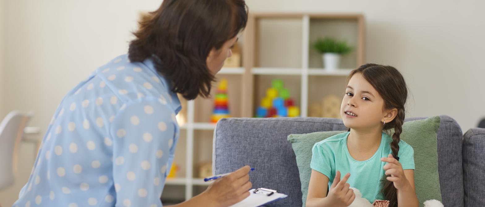 Child talking to adult