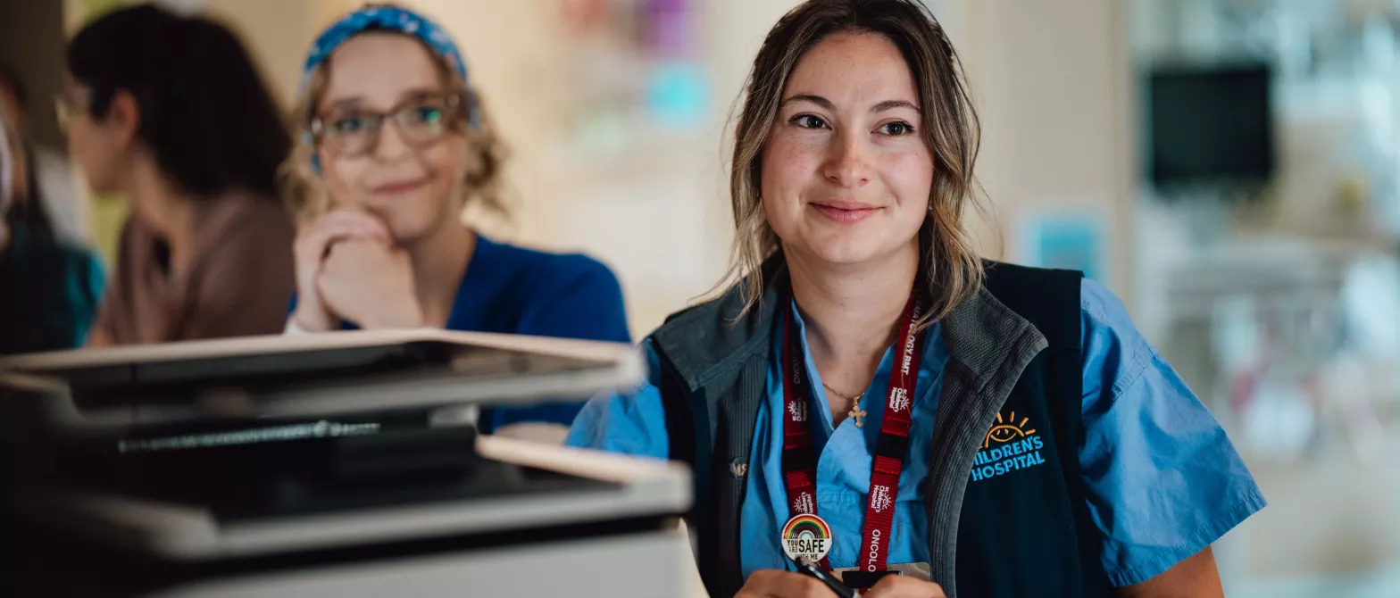 Two nurses smiling