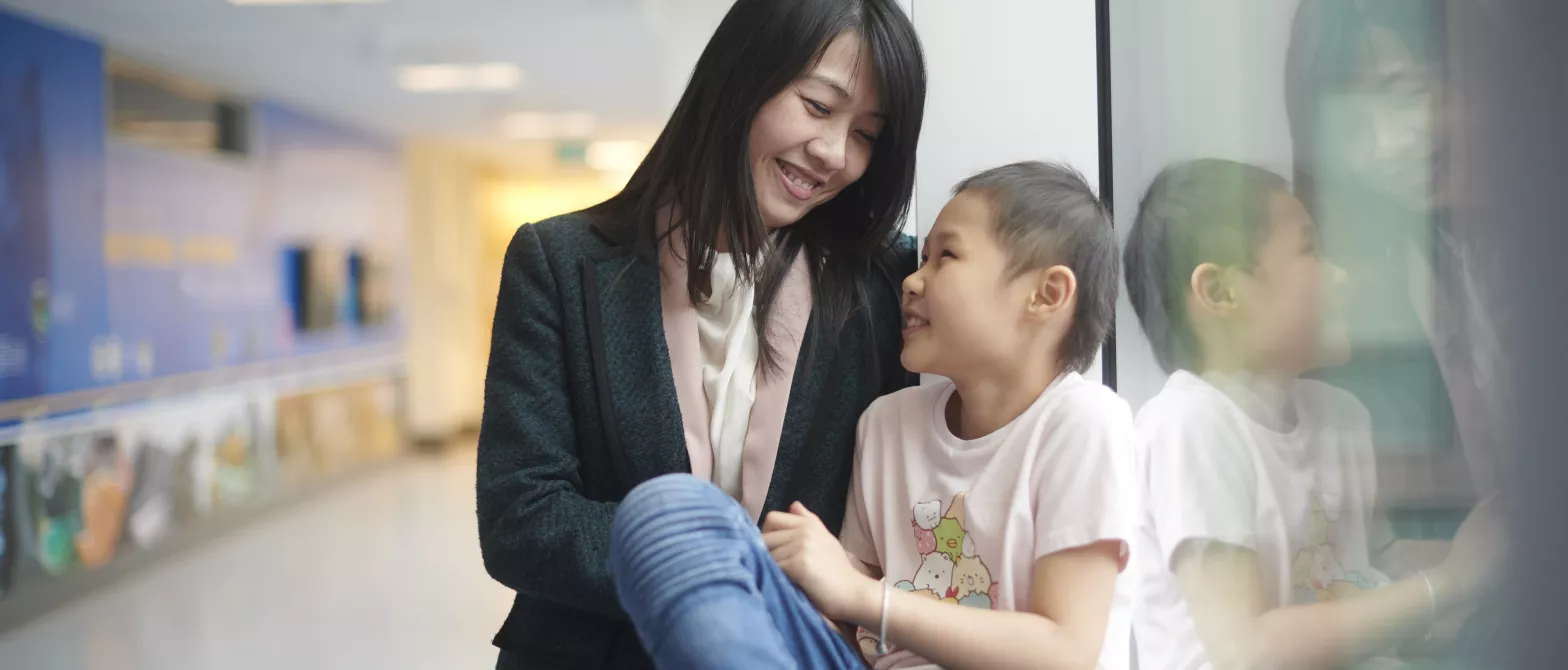 Image of child with parent