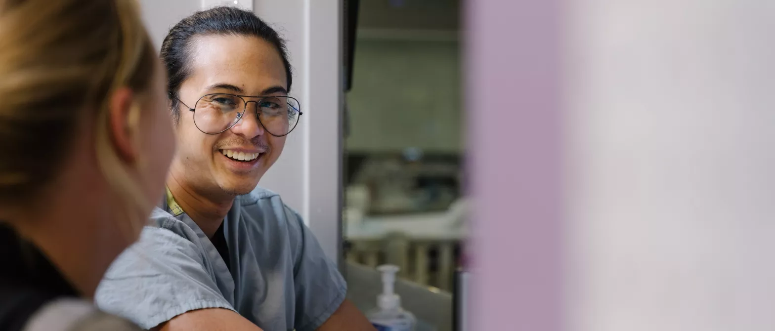 Nurses talking to each other
