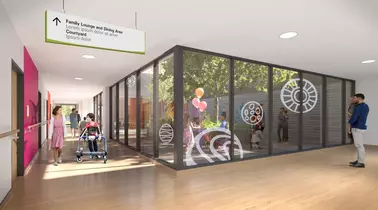 The new BC Children’s Hospital centre for health complexity inner courtyard