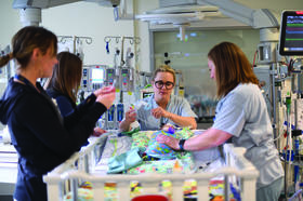 Nurse working in ICU