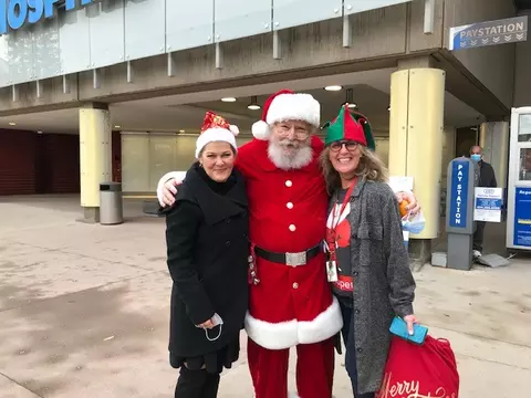 Santa with BC Children's hospital staff