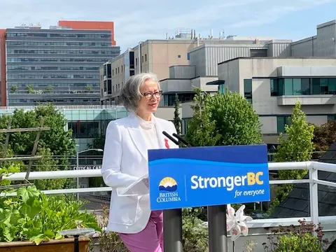 Jennifer Whiteside announcing additional substance use beds in B.C.