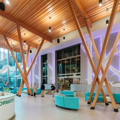Front lobby at BC Children's Hospital